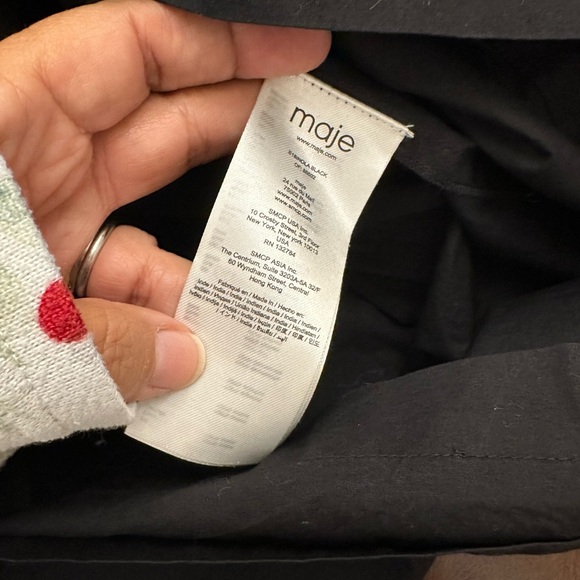 MAJE Inola High Neck Cotton Romper In Black (SD2) - Picture 9 of 11